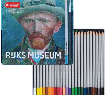 Bruynzeel Aquarel Colour Pencils Set of 24 in Metal Tin Rijks Museum Edition