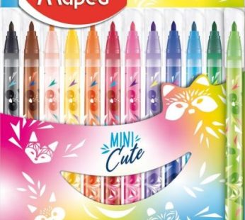 MARKERA 12 MINI CUTE MAPED.