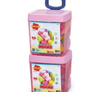 ECOIFFIER ABRICK BRICKS SET IN A SUITCASE PINK ON WHEELS