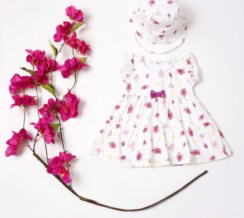 Fustan lino+pambuk me lule Ellepi