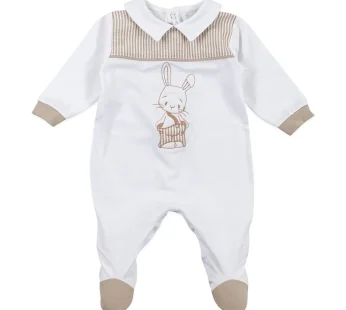 Tutina jersey bianco nocciola – Le Clicche