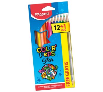 Colour pencils Maped Color’Peps Star 12+1 pencil Duo