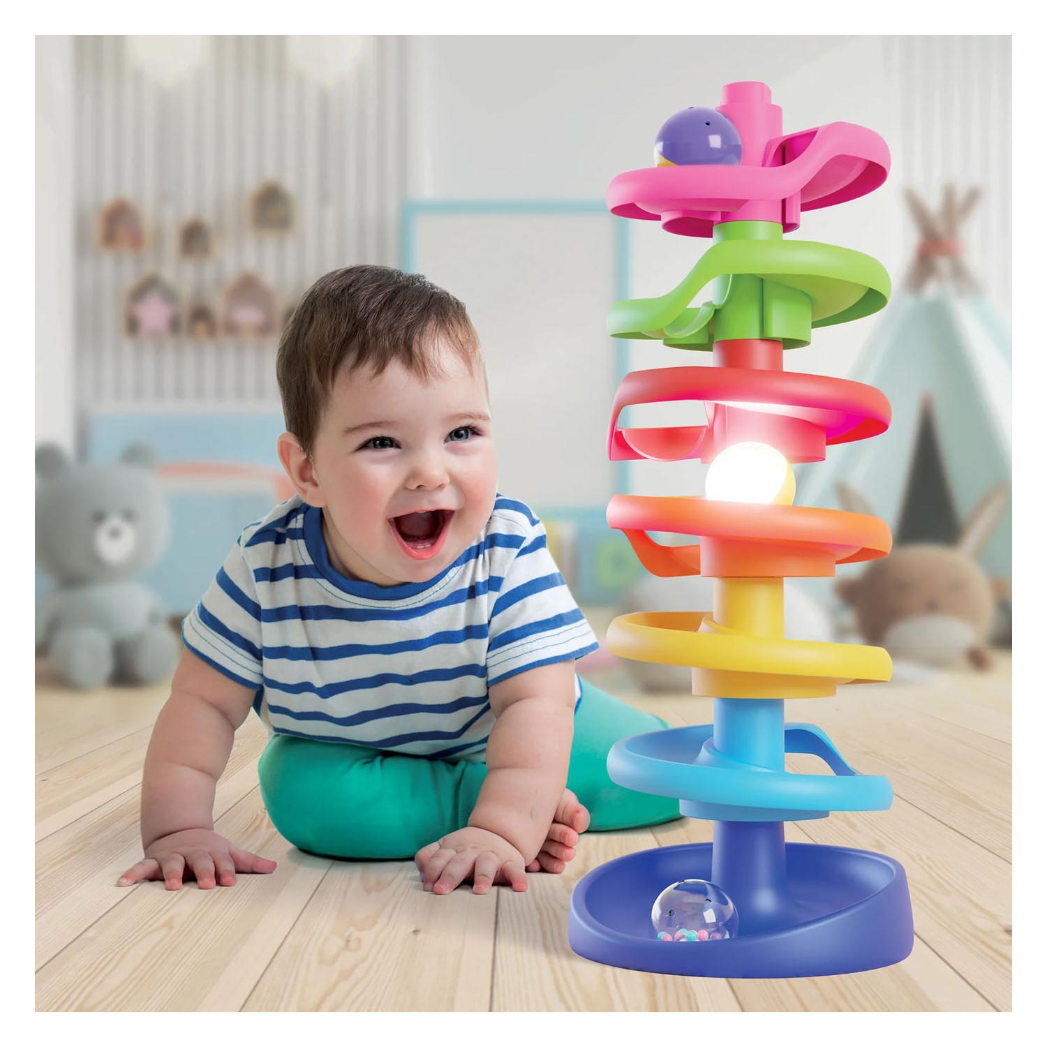 Quercetti Spiral Ball Tower with Luminous Ball, 10 pcs. - Figura 2
