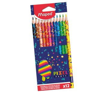 Colour pencils wood-free Maped Pixel Party 12 pcs