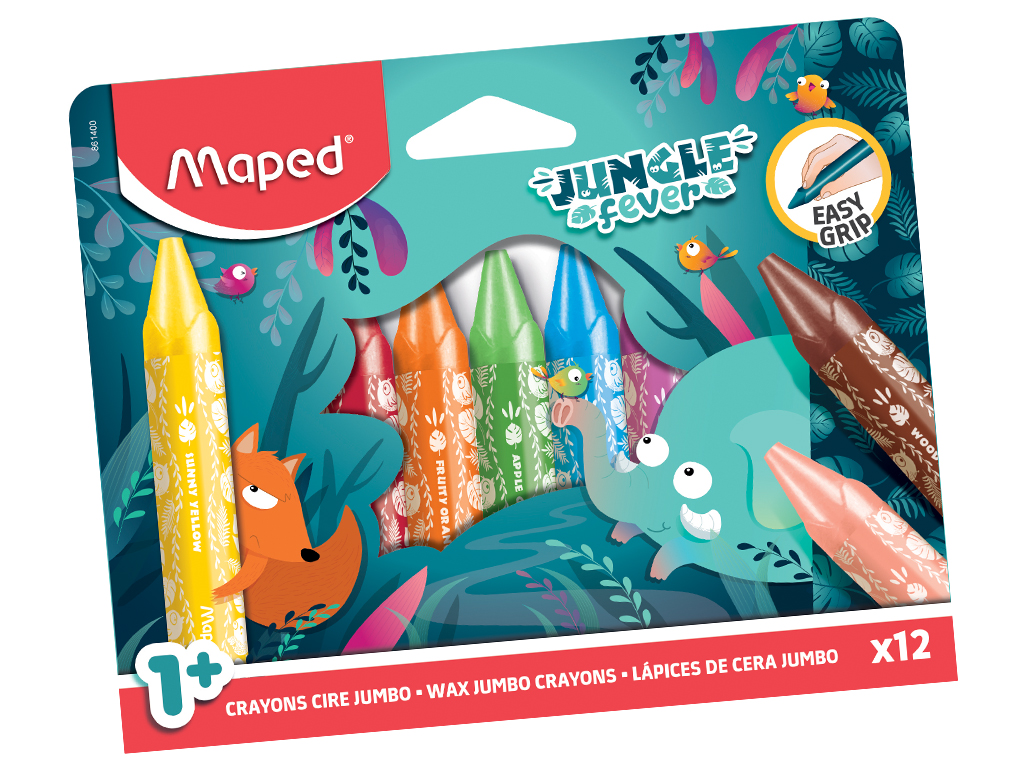 Wax crayons Maped Jungle Fever Jumbo