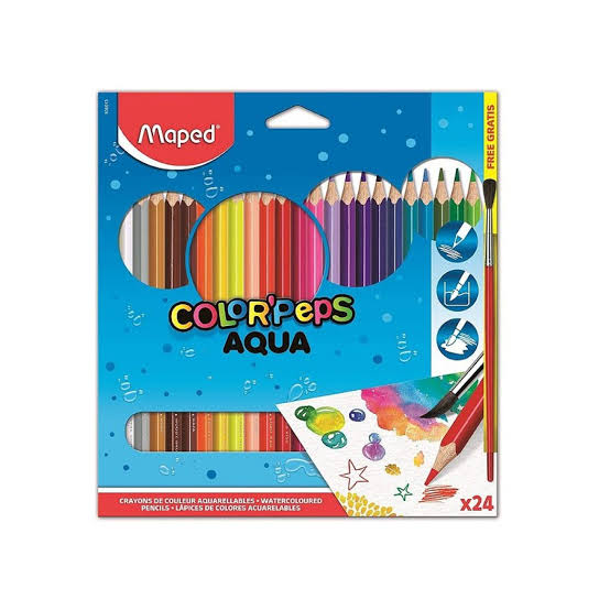 Maped Watercolor Aqua Pencils 24 Colors